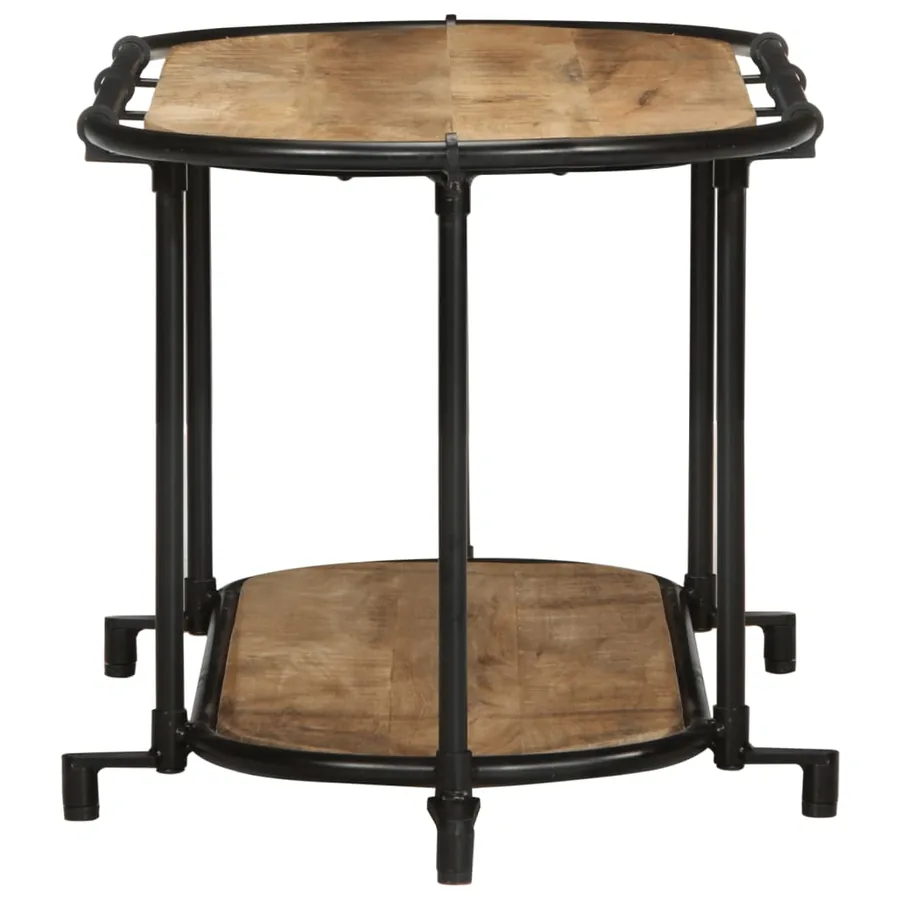 Meuble TV 100x42x40 cm bois massif de manguier brut - 5