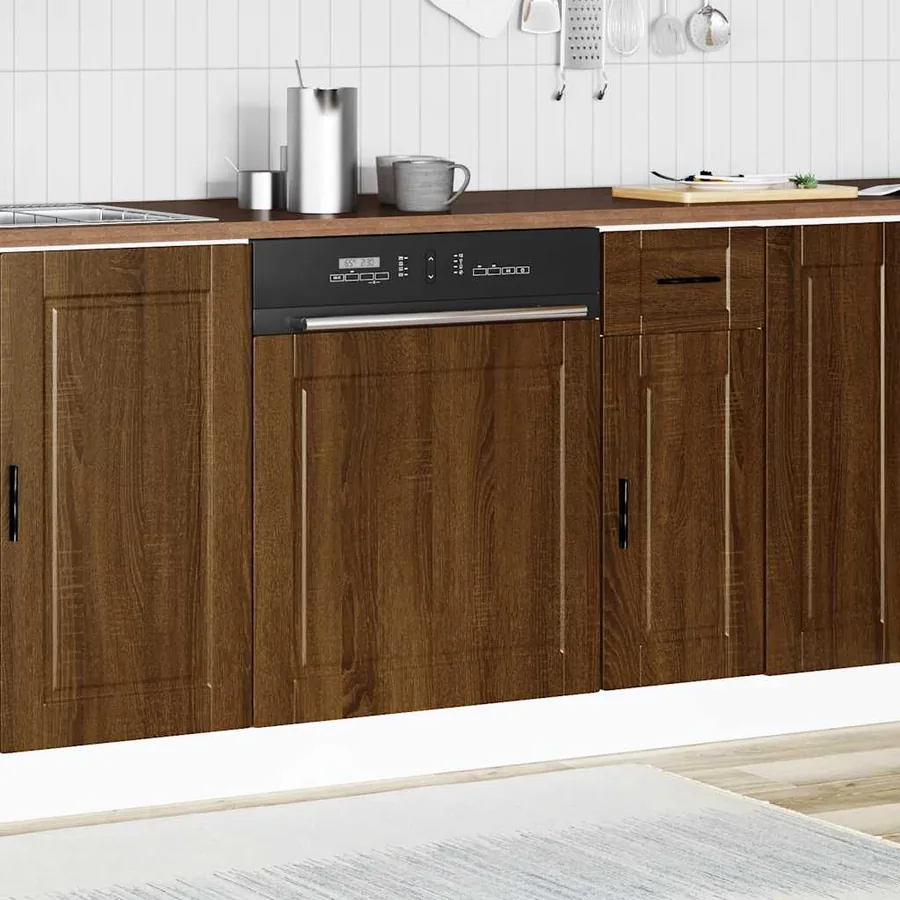 Panneau de lave-vaisselle Porto chêne marron 60x1,5x57 cm - 3