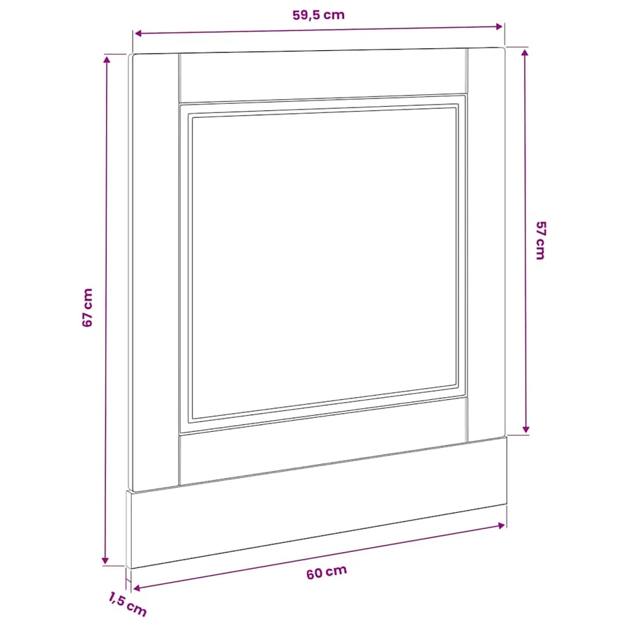 Panneau de lave-vaisselle Porto chêne marron 60x1,5x57 cm - 8