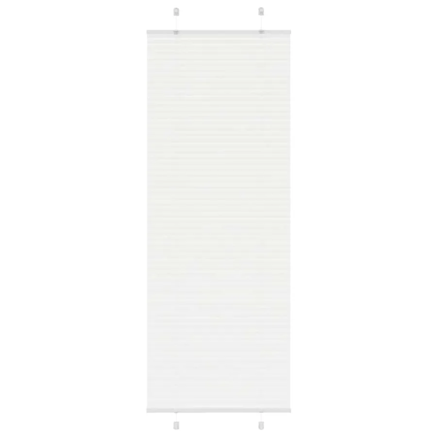 Store plissé blanc 75x200 cm largeur du tissu 74,4 cm polyester
