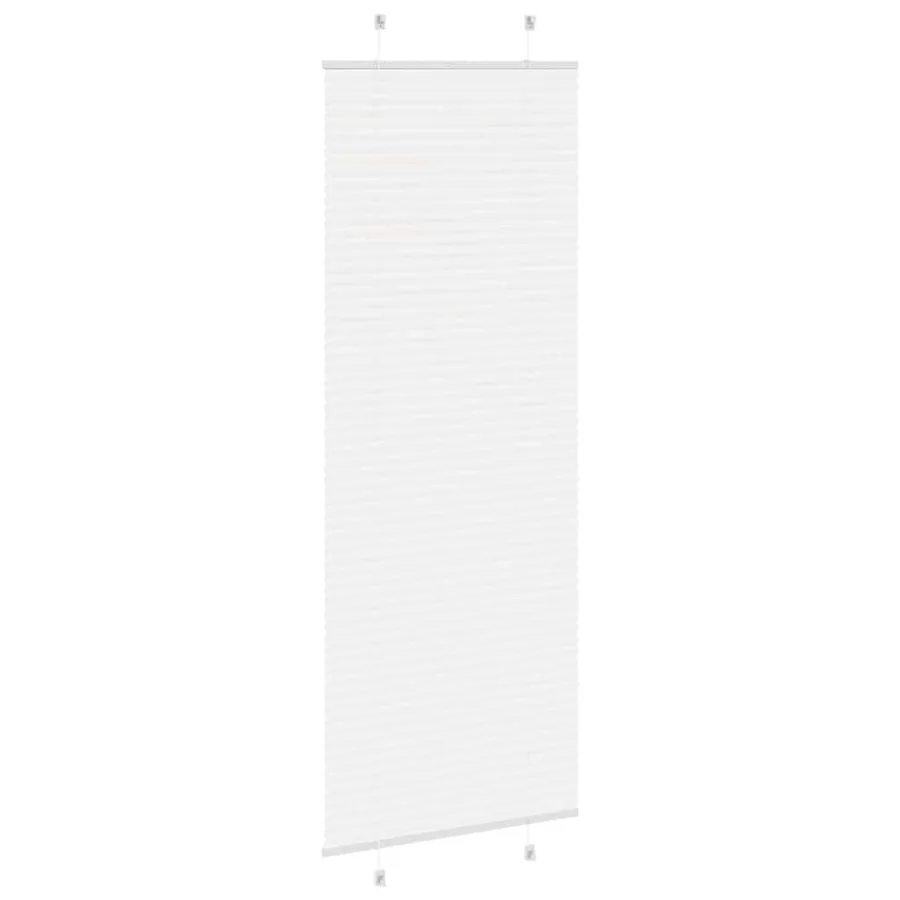 Store plissé blanc 75x200 cm largeur du tissu 74,4 cm polyester - 4