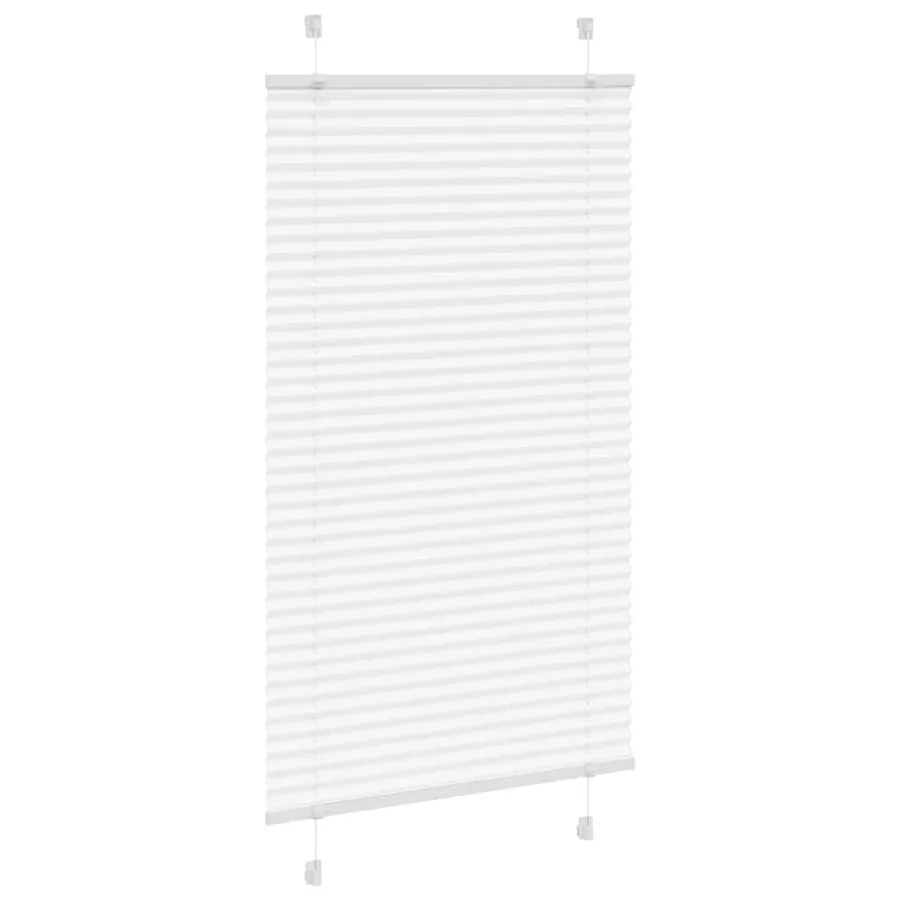 Store plissé blanc 75x150 cm largeur du tissu 74,4 cm polyester - 3