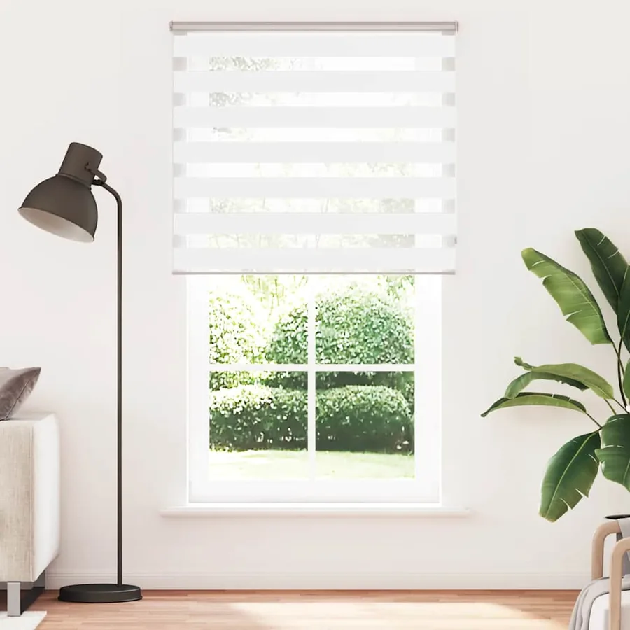 Store zèbre blanc 120x230 cm largeur du tissu 115,9cm polyester - 2