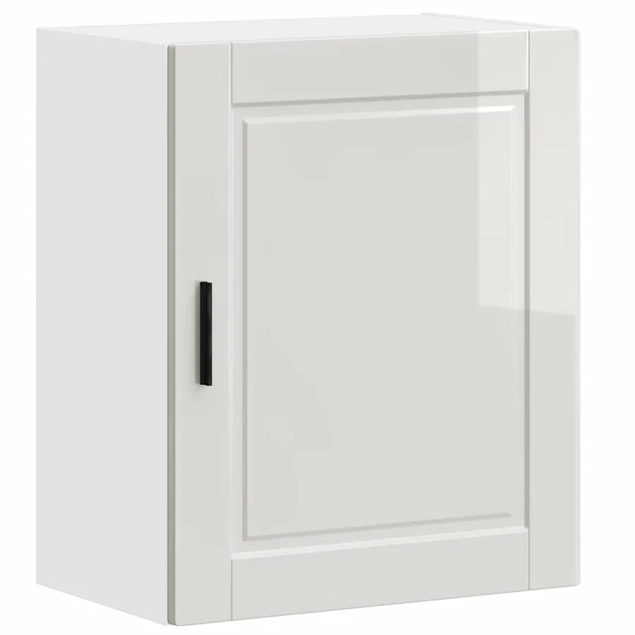 Armoire murale de cuisine Porto blanc brillant bois ingénierie - 2