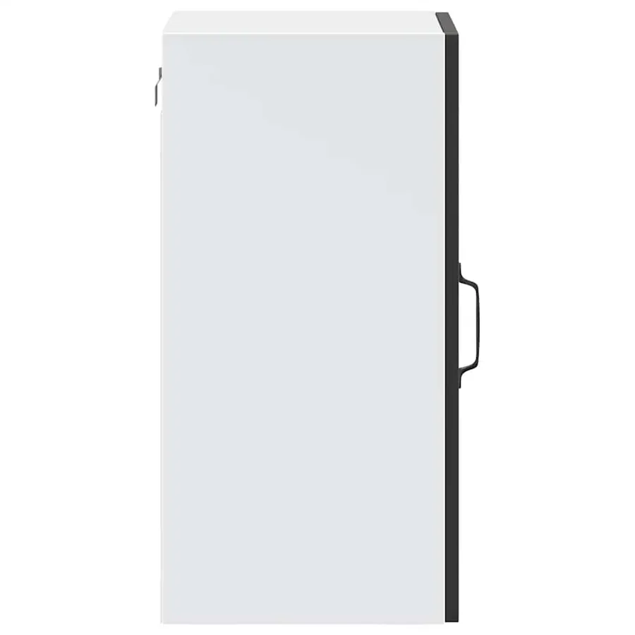 Armoire murale de cuisine avec porte en verre Porto noir - 8
