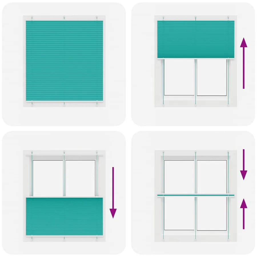 Store plissé vert pétrole 120x100cm largeur du tissu 119,4cm - 5