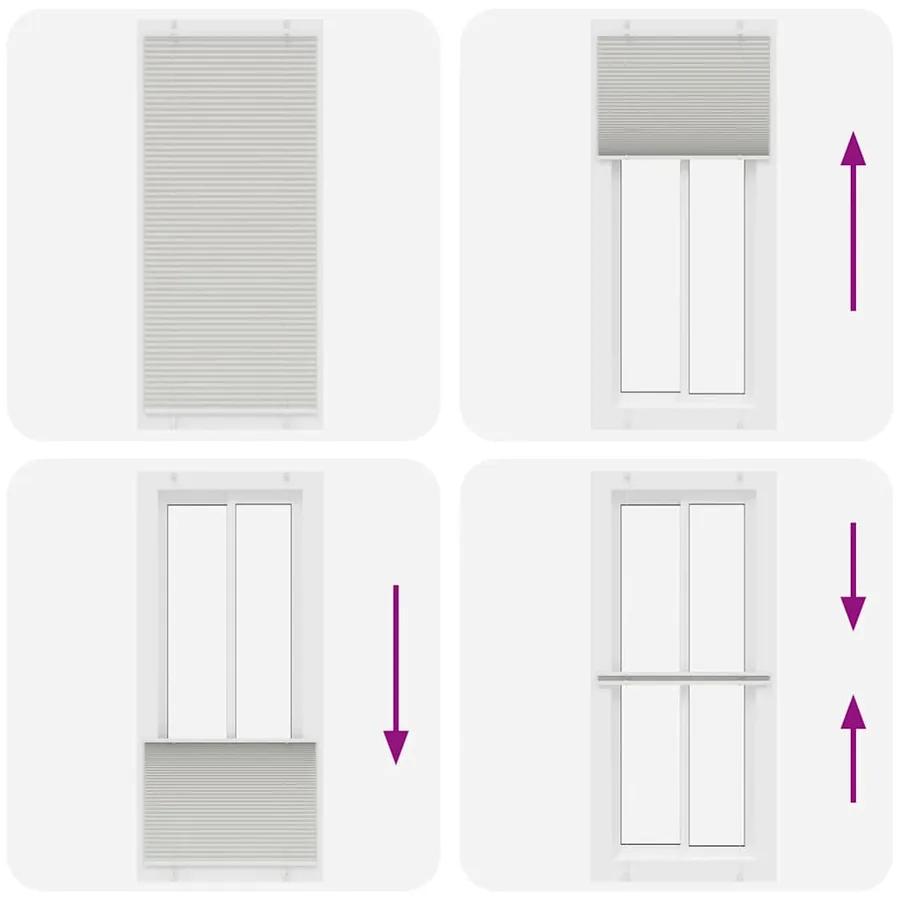Store plissé gris clair 100x200cm largeur du tissu 99,4 cm - 7