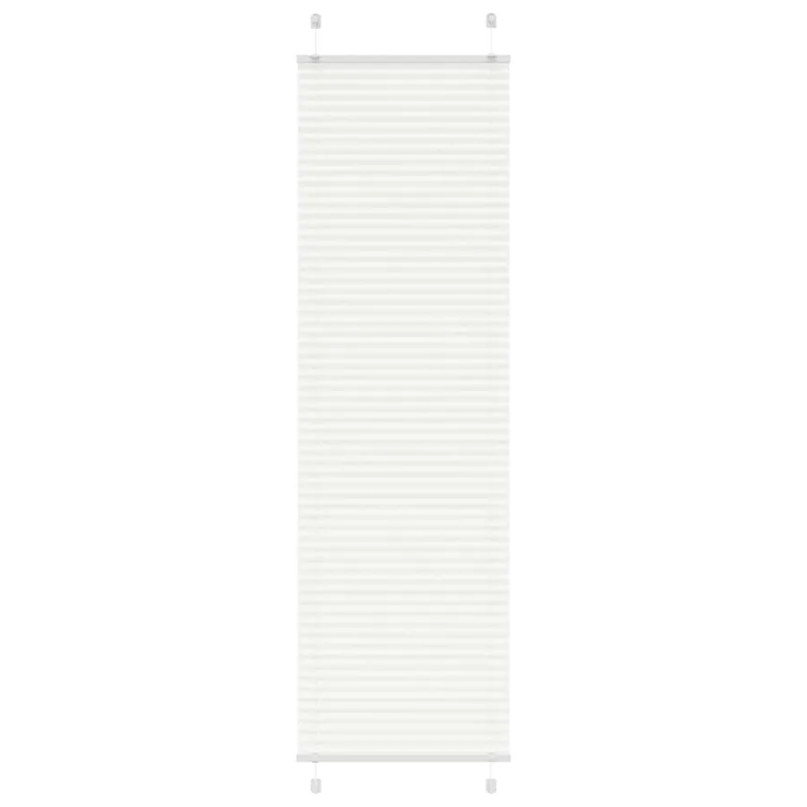Store plissé blanc 65x200 cm largeur du tissu 64,4 cm polyester