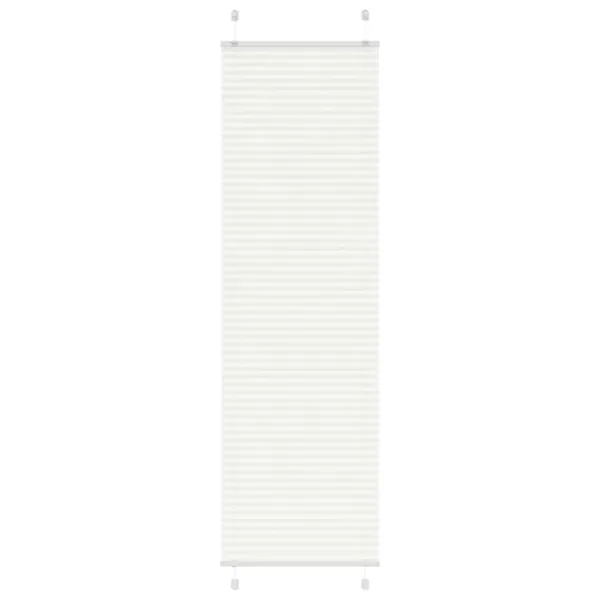 Store plissé blanc 65x200 cm largeur du tissu 64,4 cm polyester