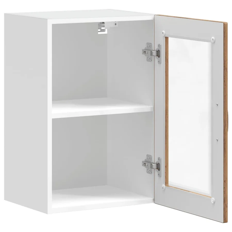 Armoire murale de cuisine avec porte en verre Porto vieux bois - 7