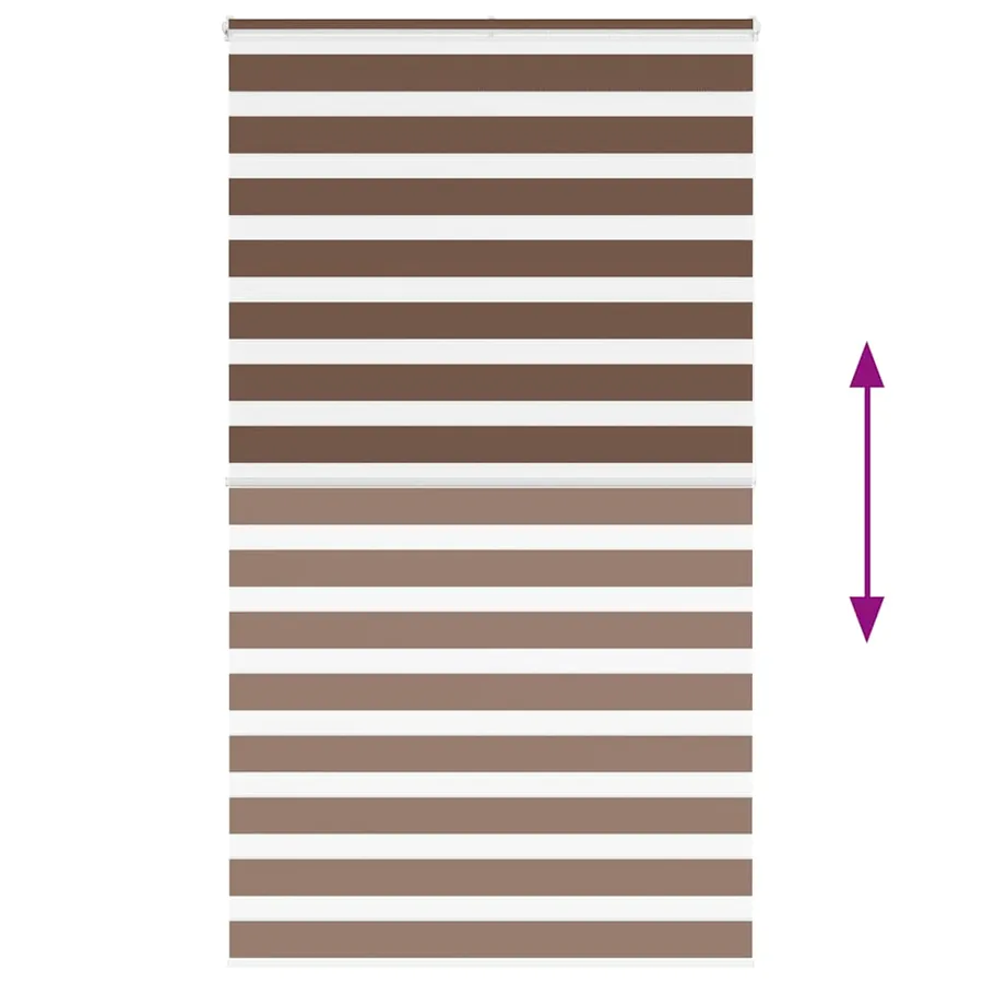 Store zèbre marron 120x200cm largeur du tissu 115,9cm polyester - 5