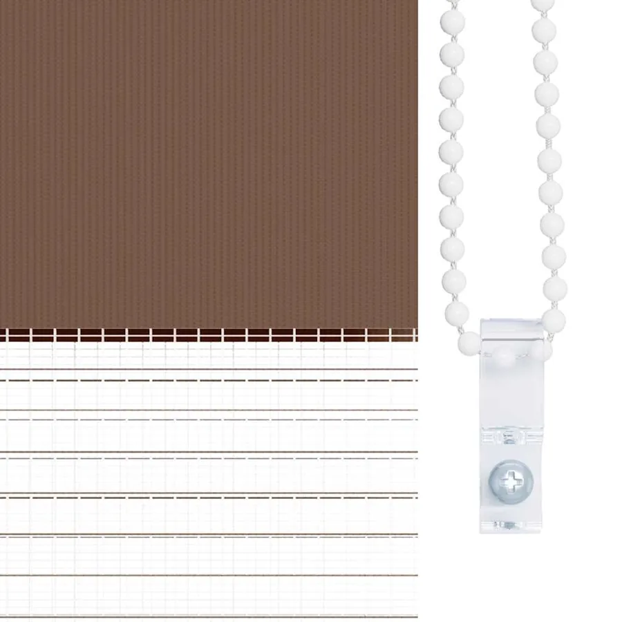 Store zèbre marron 120x200cm largeur du tissu 115,9cm polyester - 9