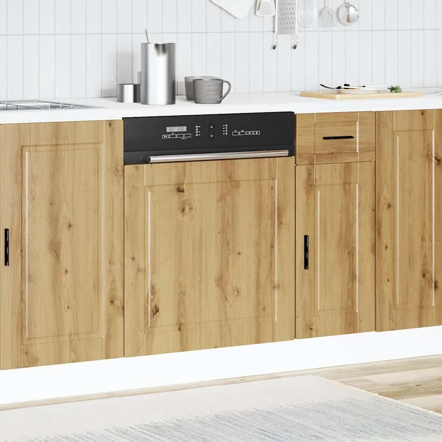 Panneau de lave-vaisselle Porto chêne artisanal 60x1,5x57 cm - 3