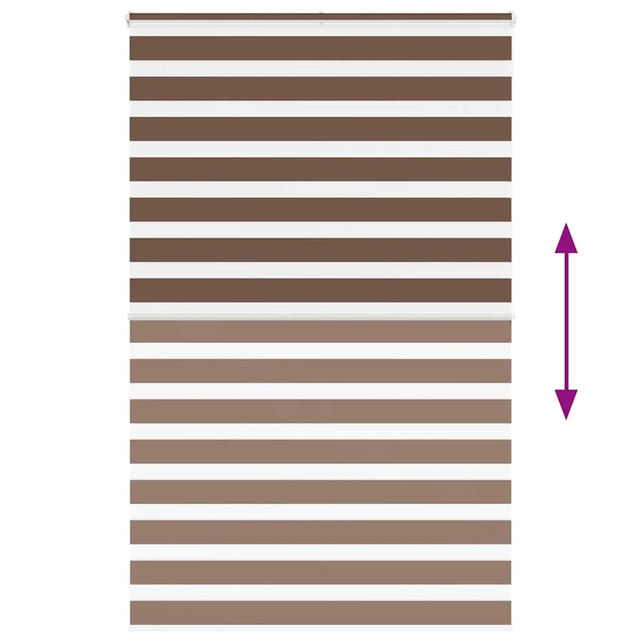 Store zèbre marron 145x200cm largeur du tissu 140,9cm polyester - 5