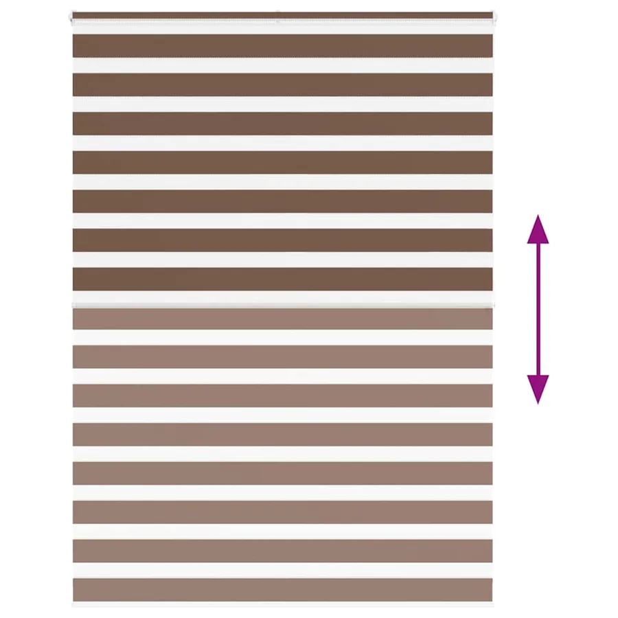 Store zèbre marron 155x200cm largeur du tissu 150,9cm polyester - 5