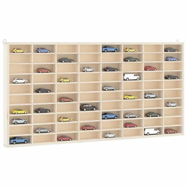 Vitrine de collection en bois avec 80 compartiments 80 x 4,5 x 40,5 cm