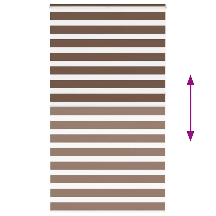 Store zèbre marron 130x230cm largeur du tissu 125,9cm polyester - 5