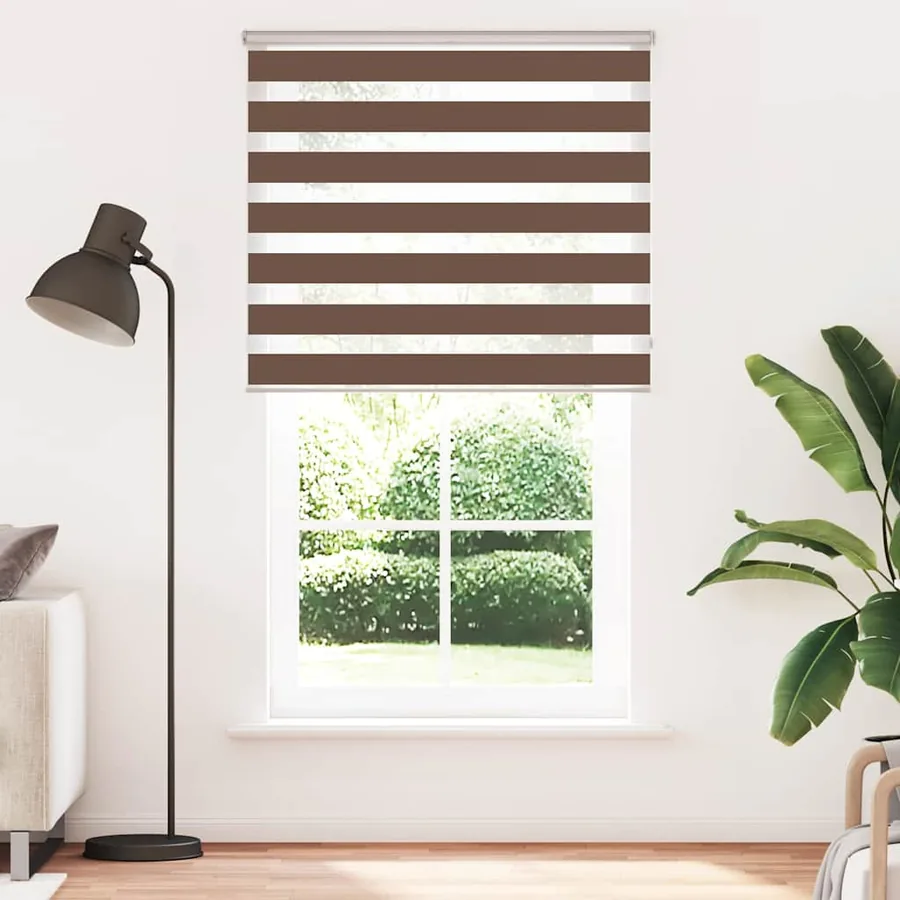 Store zèbre marron 120x230cm largeur du tissu 115,9cm polyester - 2