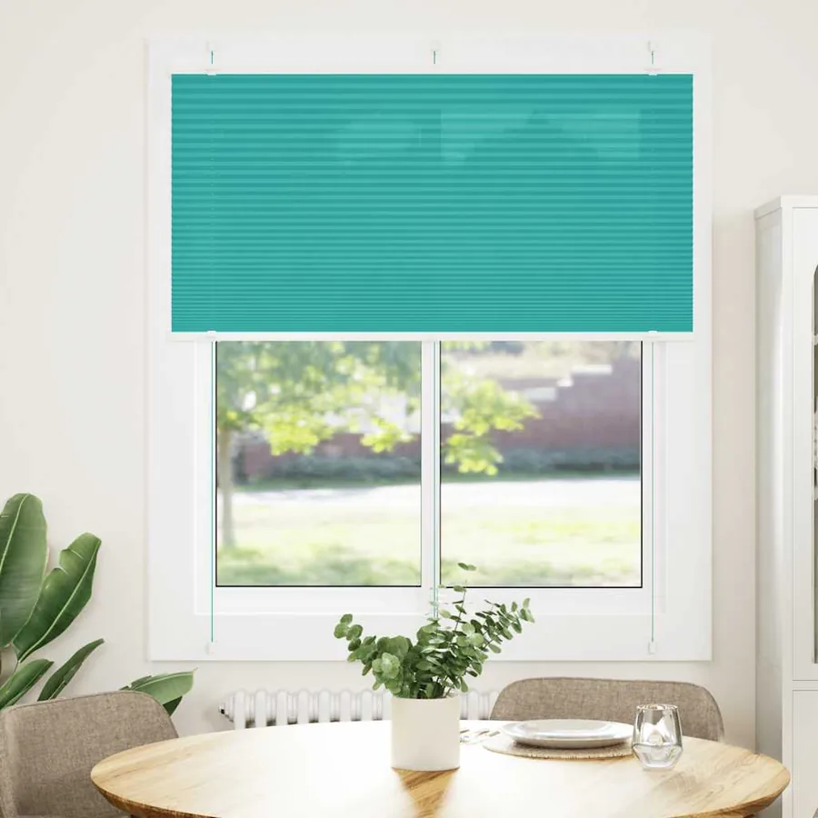 Store plissé vert pétrole 115x150cm largeur du tissu 114,4cm - 2