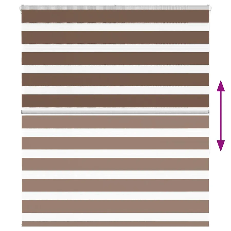 Store zèbre marron 120x150cm largeur du tissu 115,9cm polyester - 5