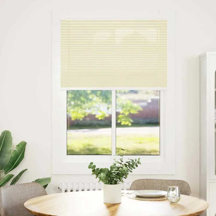 Store plissé crème 100x150 cm largeur du tissu 99,4cm polyester - 2