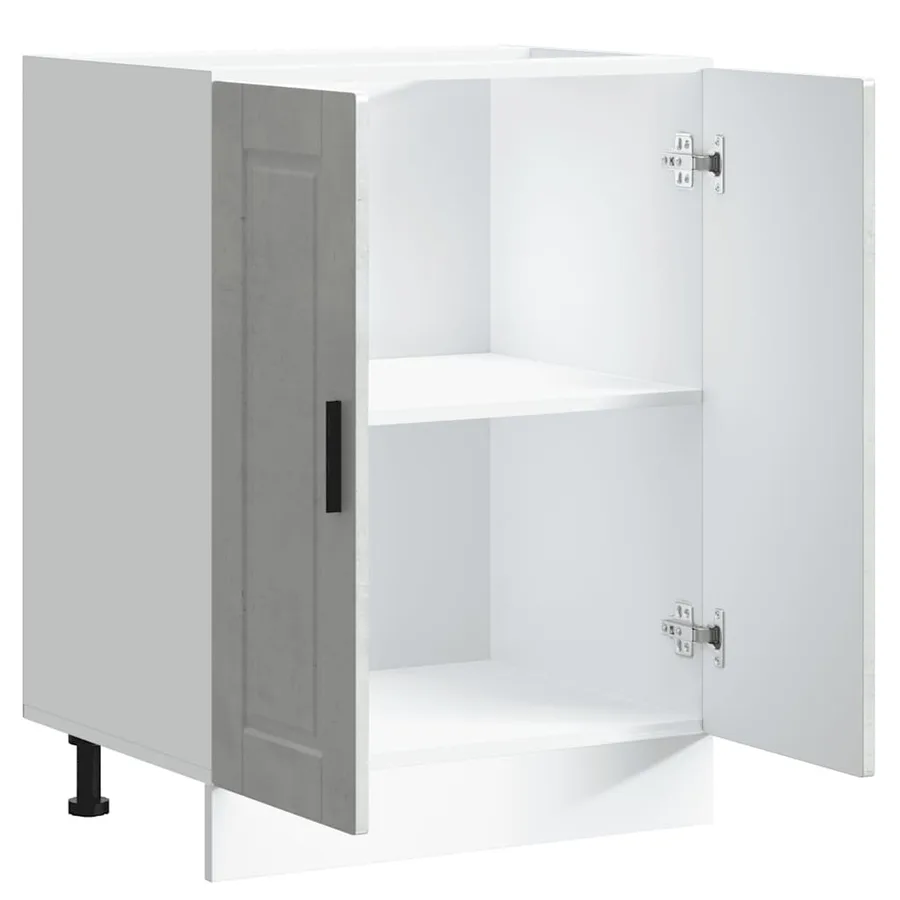 Armoire de cuisine Porto gris béton bois d'ingénierie - 5