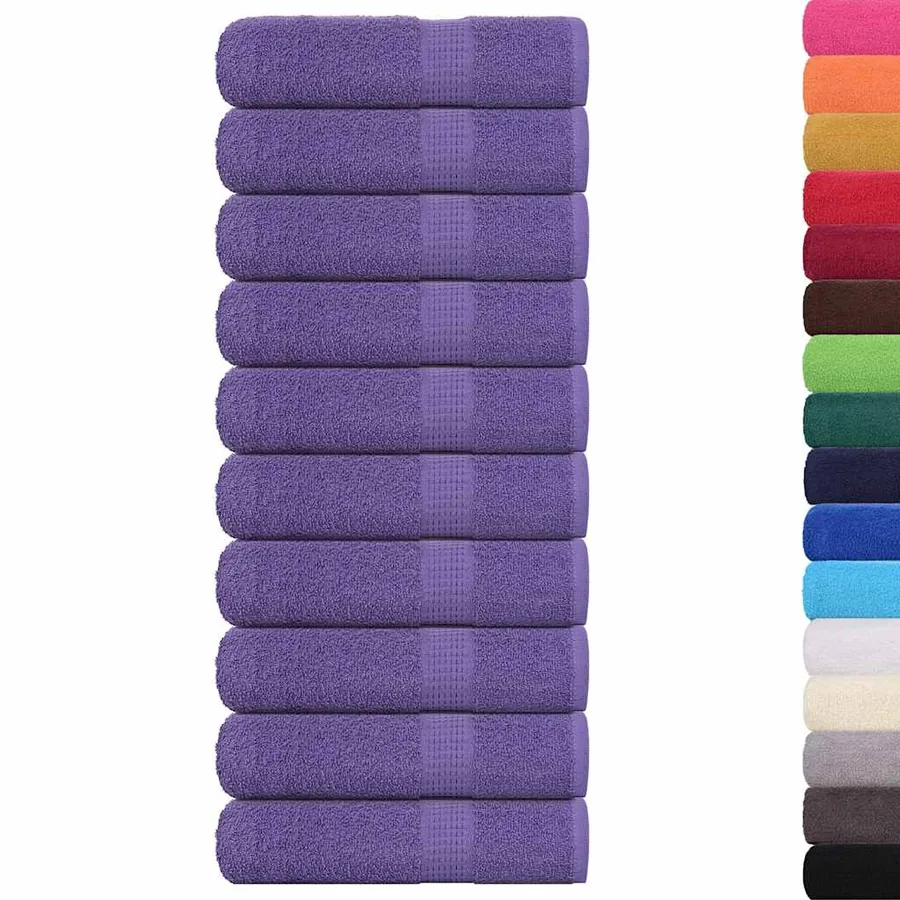 Serviettes de bain FROGN 10 pcs violet 100x150 cm 360 g/m² - 2