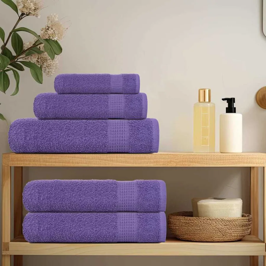 Serviettes de bain FROGN 10 pcs violet 100x150 cm 360 g/m² - 3