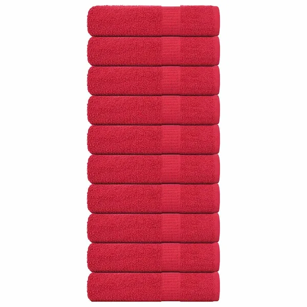 Serviettes de bain FROGN 10 pcs rouge 100x150 cm 360 g/m²