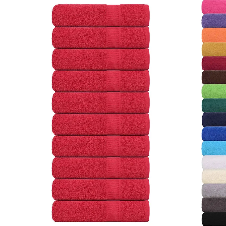 Serviettes de bain FROGN 10 pcs rouge 100x150 cm 360 g/m² - 2