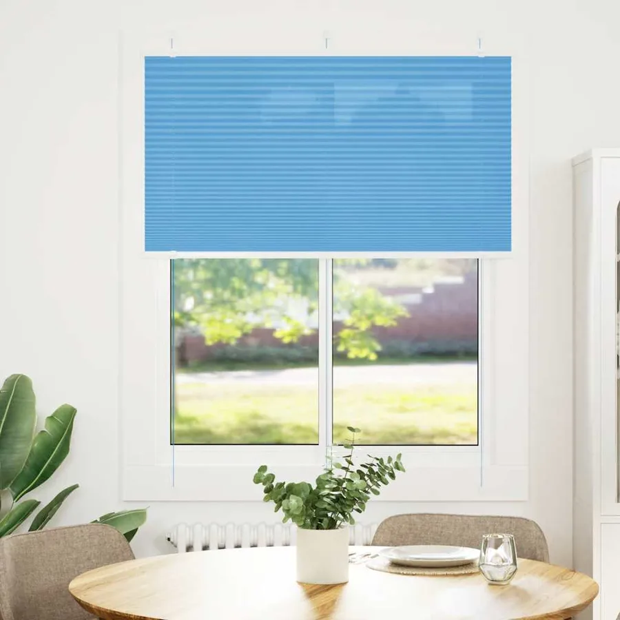 Store plissé bleu 105x100 cm largeur du tissu 104,4cm polyester - 2
