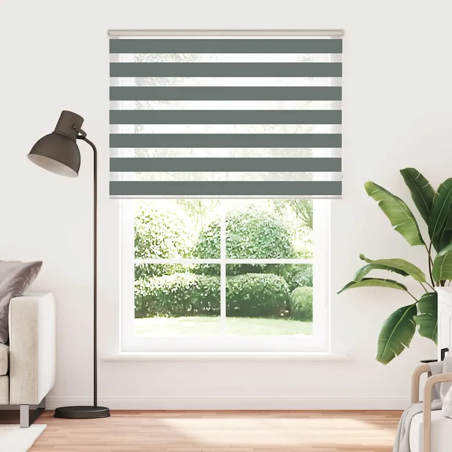 Store zèbre gris foncé largeur du tissu 150,9 cm polyester - 2