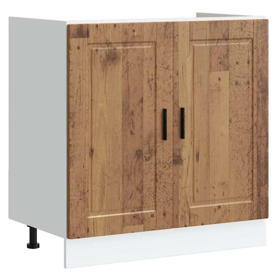 Meuble bas pour évier Porto vieux bois bois ingénierie - 2