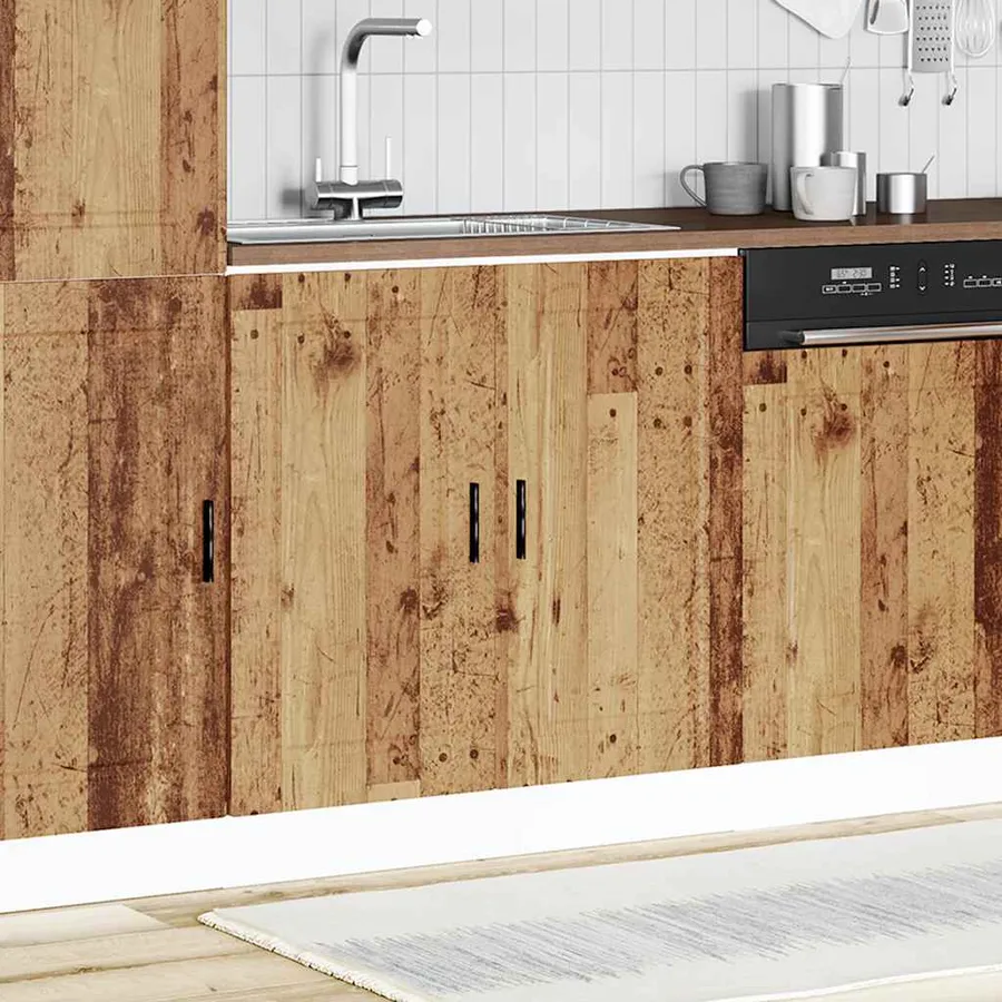 Meuble bas pour évier Porto vieux bois bois ingénierie - 3