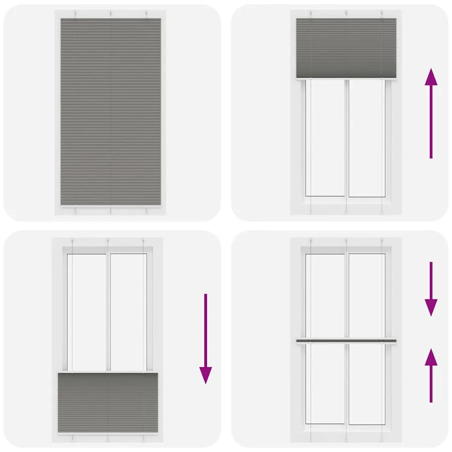 Store plissé anthracite 105x200 cm largeur du tissu 104,4 cm - 7