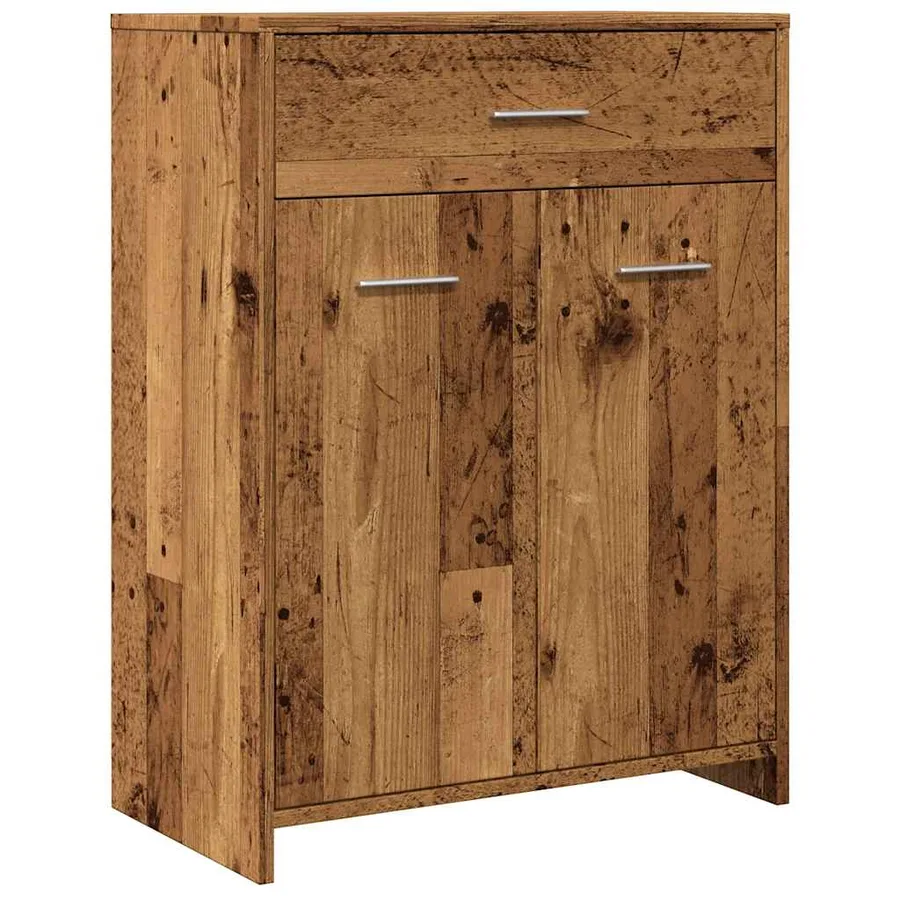 Armoire de salle de bain vieux bois 60x33x80 cm bois ingénierie - 2