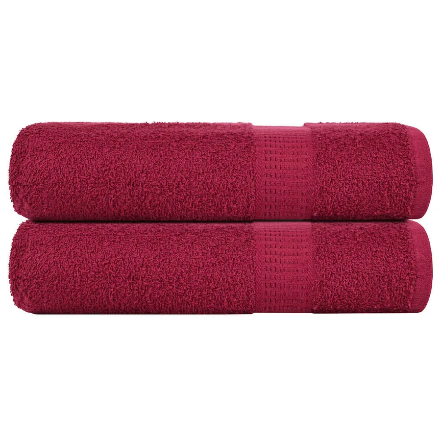 Serviettes de bain FROGN 2 pcs bordeaux 100x150cm 360 g/m²