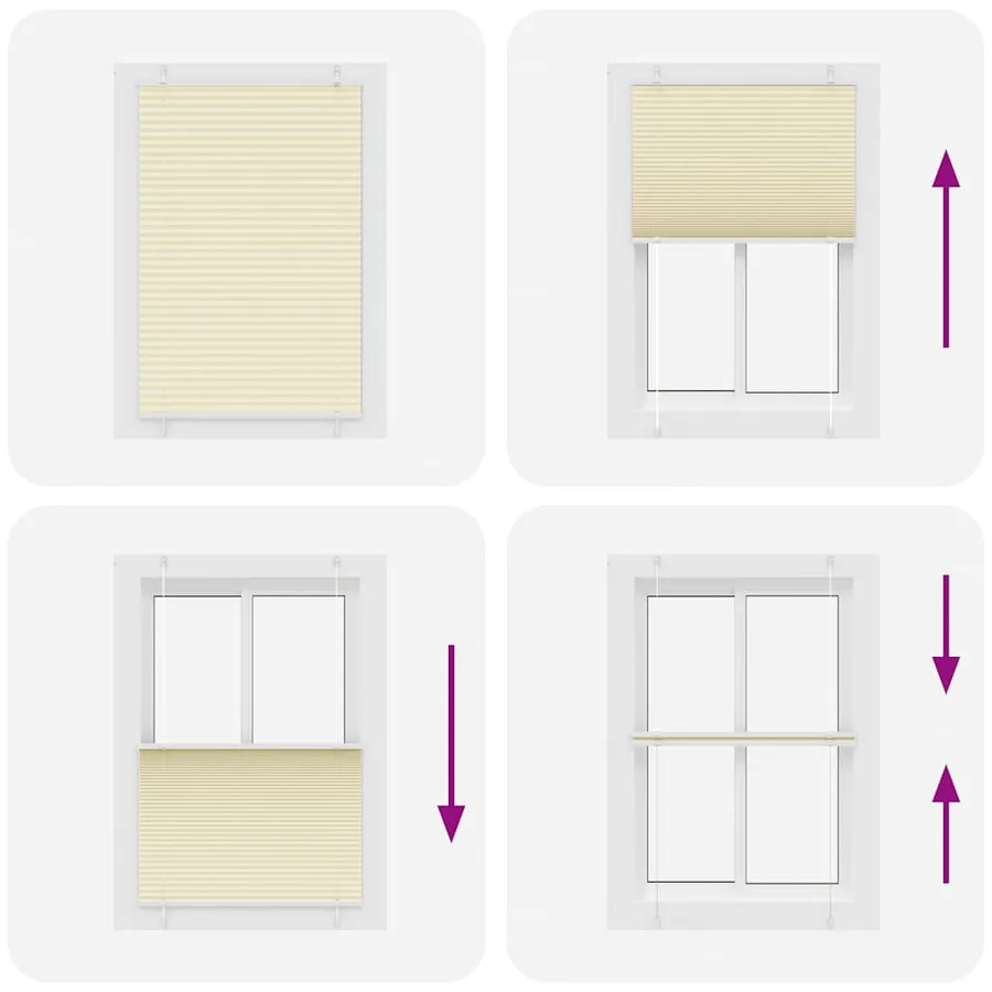 Store plissé crème 90x100 cm largeur du tissu 89,4 cm polyester - 5