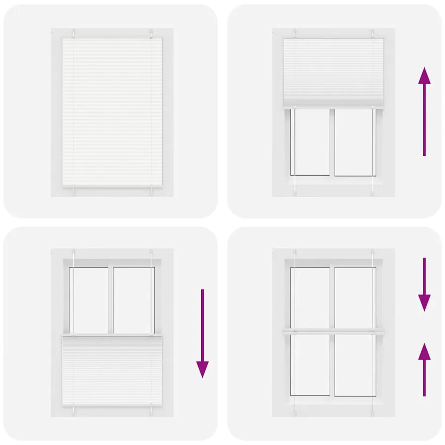 Store plissé blanc 100x100 cm largeur du tissu 99,4cm polyester - 7