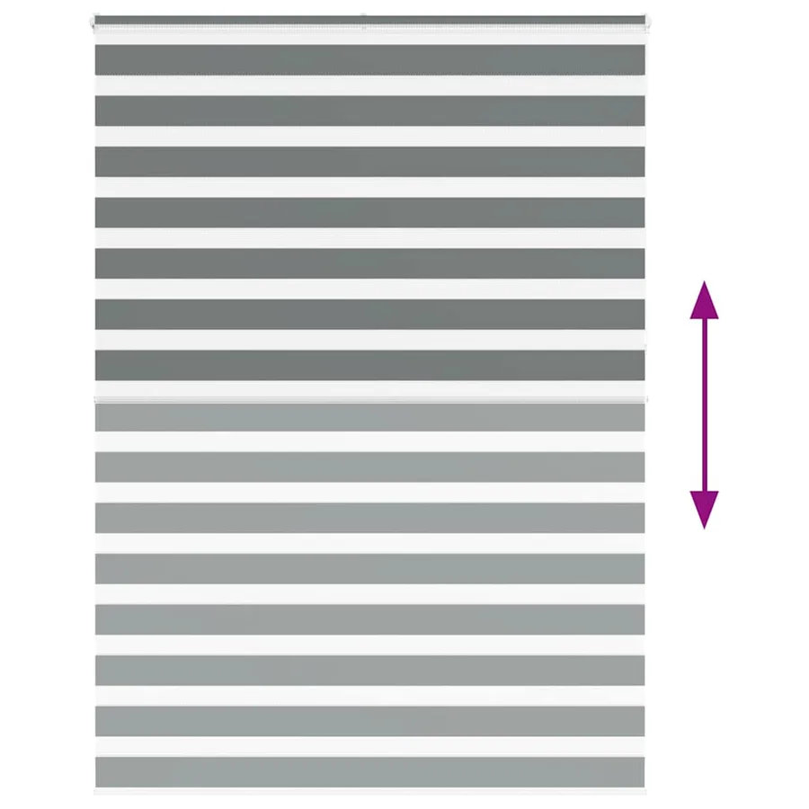 Store zèbre gris foncé largeur du tissu 150,9 cm polyester - 5