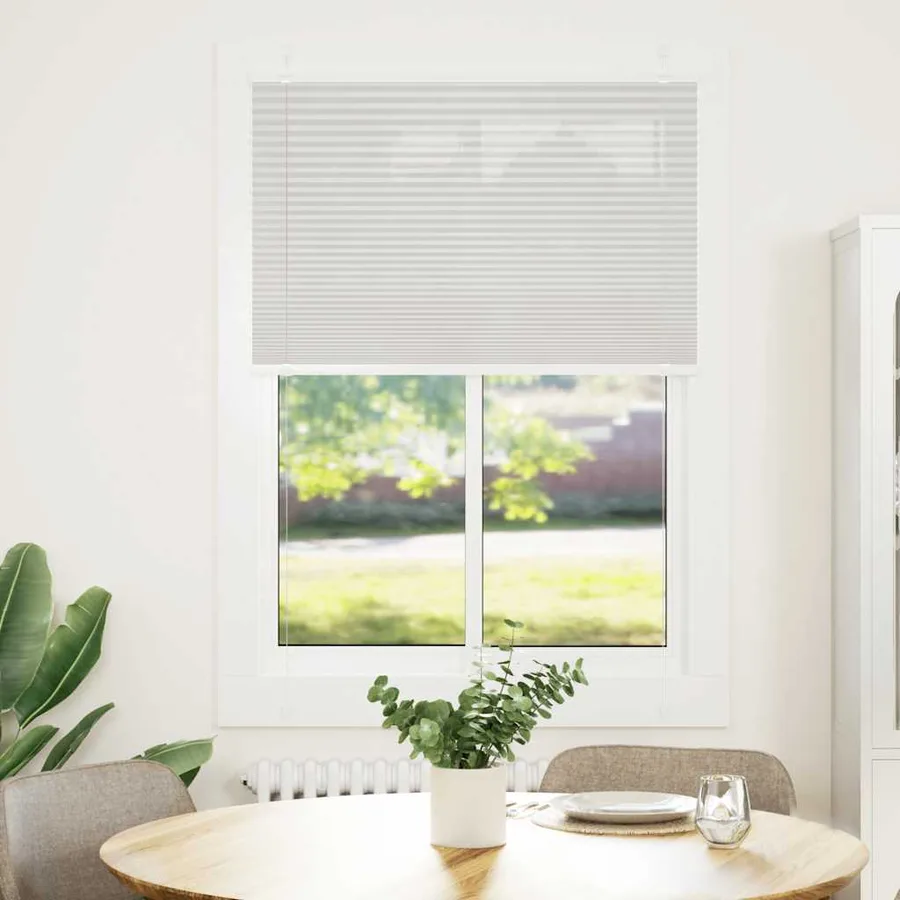 Store plissé gris clair 100x100 cm largeur du tissu 99,4cm - 2