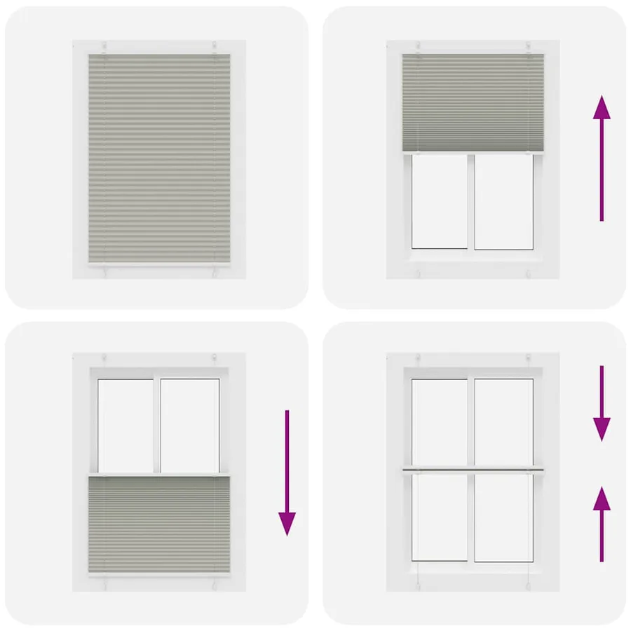 Store plissé gris clair 100x100 cm largeur du tissu 99,4cm - 5