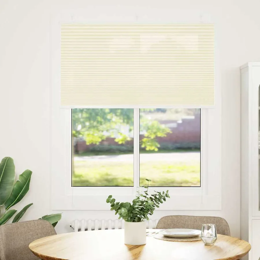 Store plissé crème 105x100cm largeur du tissu 104,4cm polyester - 2