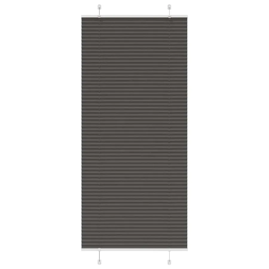 Store plissé noir 95x200 cm largeur du tissu 94,4 cm polyester