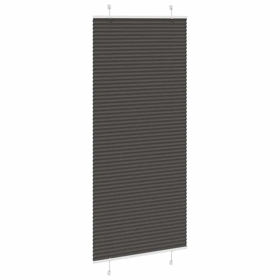 Store plissé noir 95x200 cm largeur du tissu 94,4 cm polyester - 3