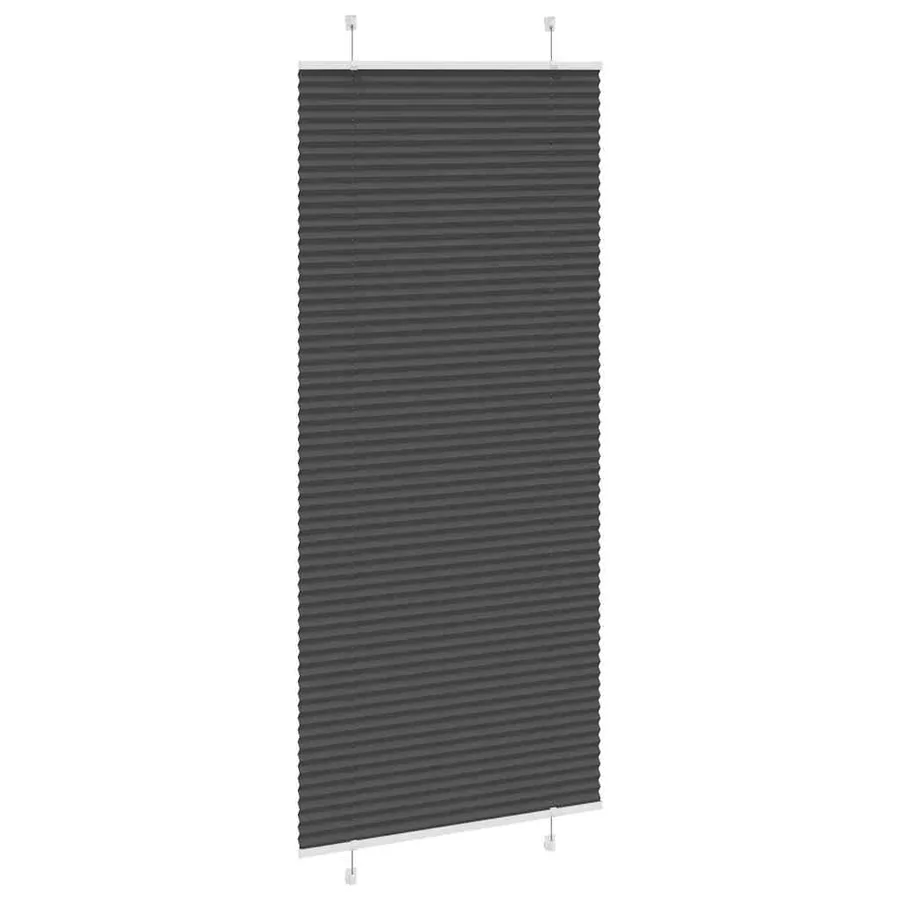 Store plissé noir 95x200 cm largeur du tissu 94,4 cm polyester - 4
