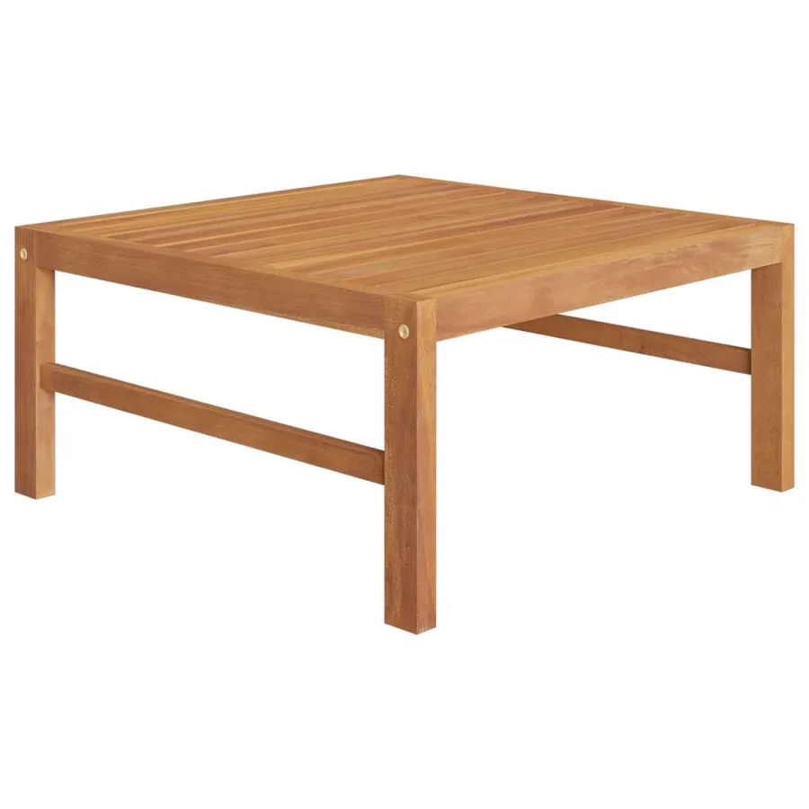 Salon de jardin 3 pcs avec coussins crème Bois de teck - 6