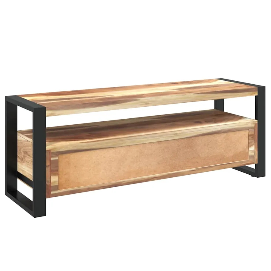 Meuble TV 120x35x45 cm Bois massif avec finition miel - 6