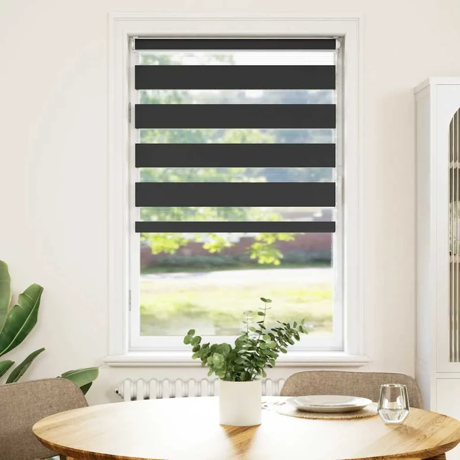 Store zèbre noir 90x150 cm largeur du tissu 85,9 cm polyester - 2