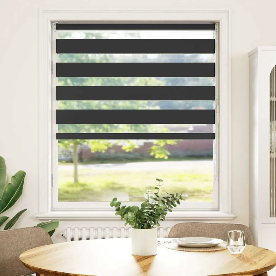 Store zèbre noir 115x150 cm largeur du tissu 110,9 cm polyester - 2